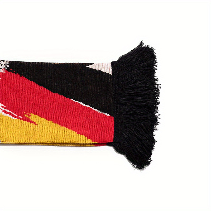 1pc 2pcs germany football scarf european cup woven fan scarf with tassels soccer national teams support sports fan supplies details 6