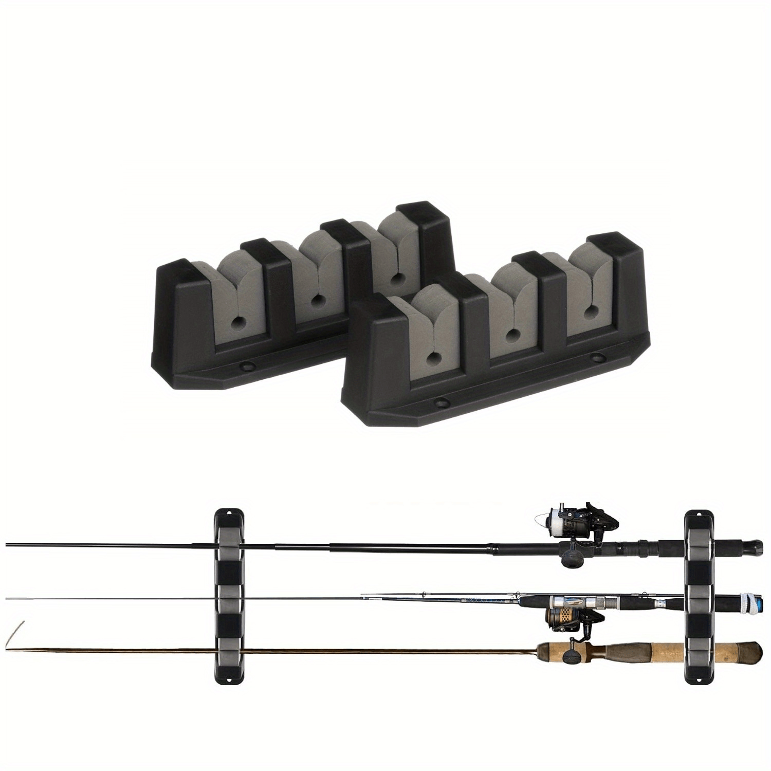 

Universal 3-rod Storage Holder - Keep Your Fishing Rods Organized And Ready For Use