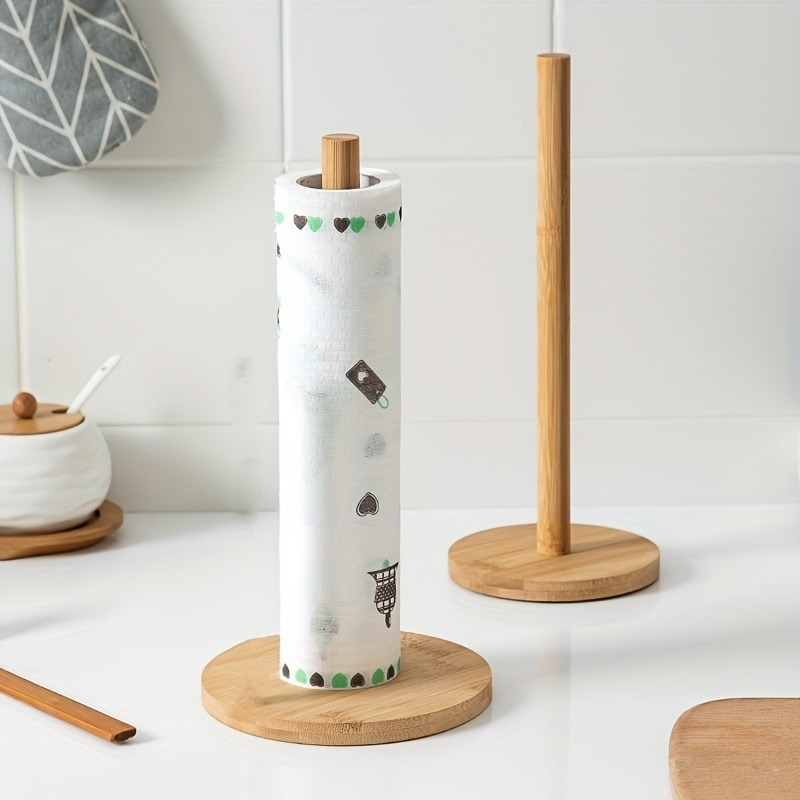 

Sturdy Wooden Paper Towel Holder With Weighted Base - Versatile Roll Dispenser For Kitchen, Bathroom & Restaurant Decor Towel Holder For Bathroom Towel Rack For Bathroom