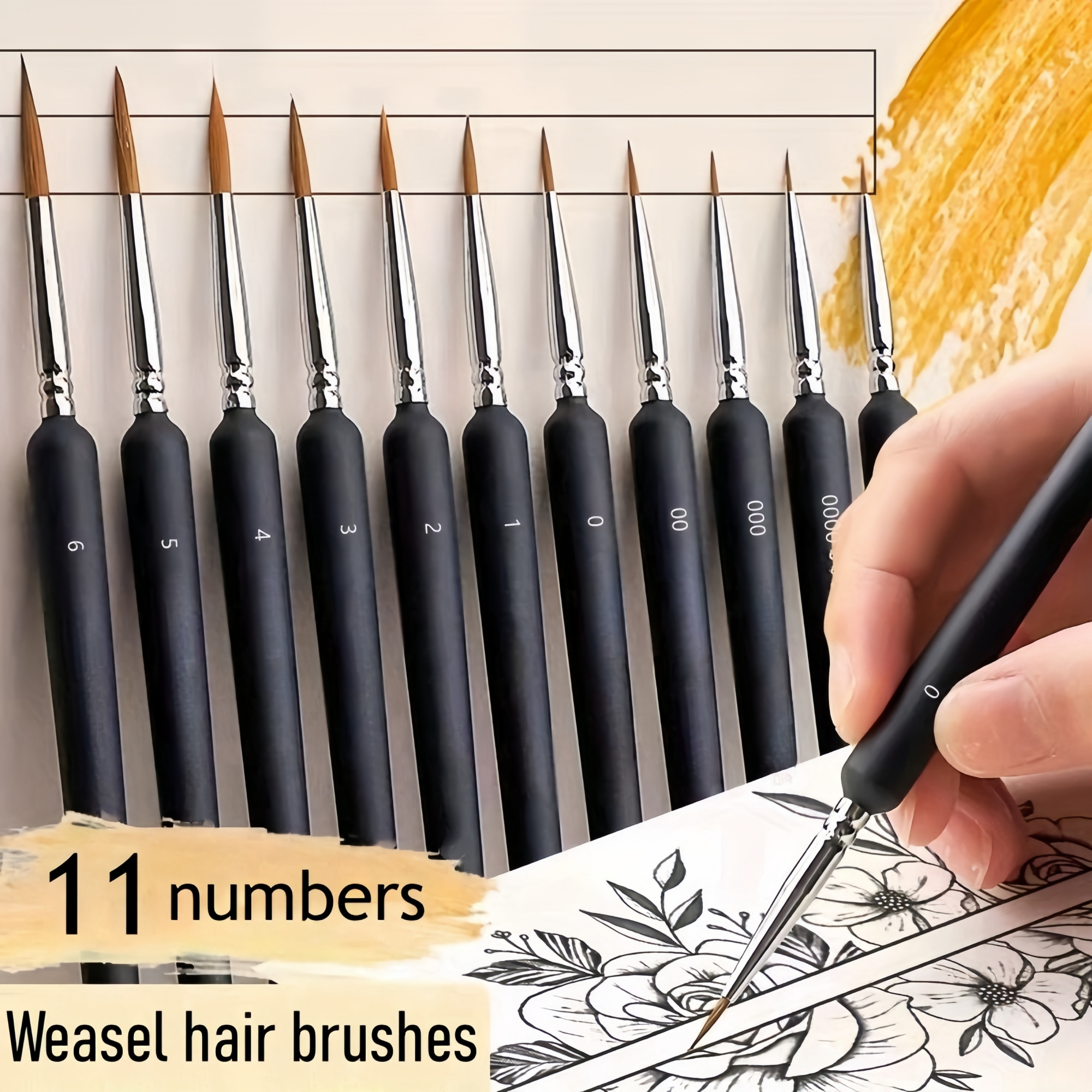 

Wolf Hair Hook Line Brush Watercolor Brush Oil Painting Brush Fine Tip Hook Line Hand Drawing Pen Drawing Line Hook Pen