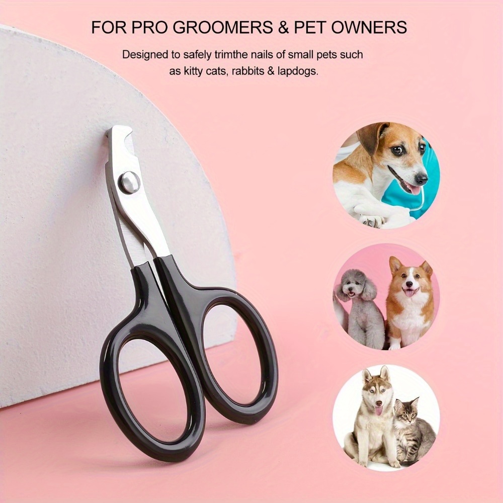 

1pc Coupe-ongles en acier inoxydable pour chats, Outil de soin professionnel pour griffes avec prise antidérapante, Sûr pour de compagnie, Pas besoin de piles, Poignée en plastique