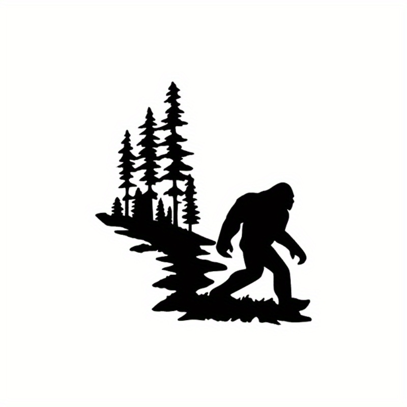 

New Design Sasquatch Forest Sticker: Waterproof Car Decal For Glass Surfaces - Suitable For Cars, Motorcycles, Water Cups, Laptops