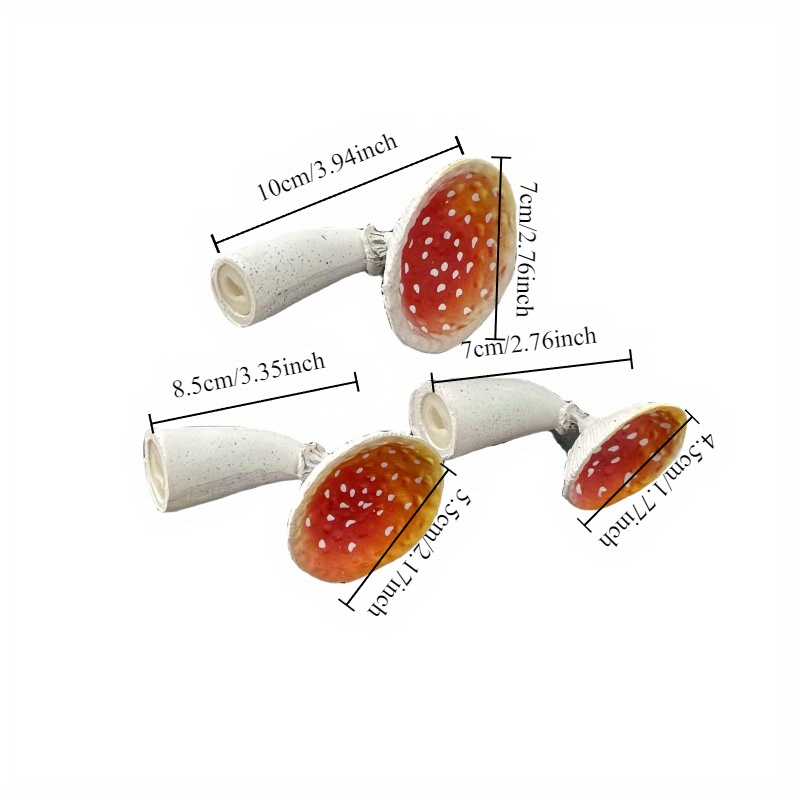 Image of Mushroom Hanging Shelf Resin Wall Floating Shelf Mushroom Shape Home Decor Ornaments For Wall Hanging Shelves