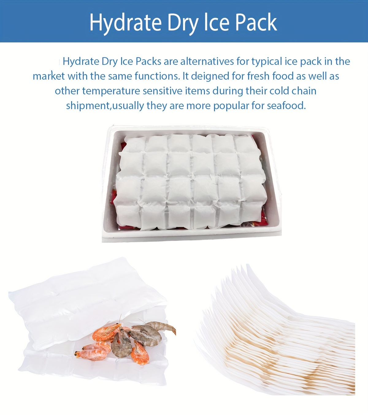   12 24cubes ice pack   dry ice pack technical ice 3 layers reusable ice packs sheet for seafood   and transport kitchen organizers and storage kitchen accessories details 6