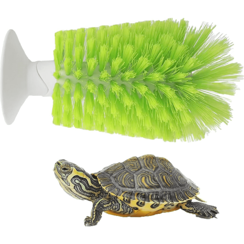 

Amphibian Friendly Turtle Back Scrub Brush - Pvc Suction Cup Exfoliation Tool For Removing Shell And Promoting Shell Health