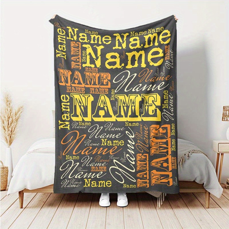 

Custom Name Blanket - Personalized, Soft & Cozy For Men & Women | Ideal For Birthday & Holiday Gifts | Perfect For Bedroom & Sofa Decor