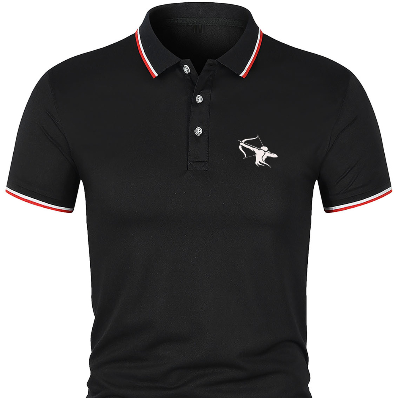 

Archery Print Summer Men's Fashionable Lapel Short Sleeve Golf T-shirt, Suitable For Commercial Entertainment Occasions, Such As Tennis And Golf, Men's Clothing, As Gifts