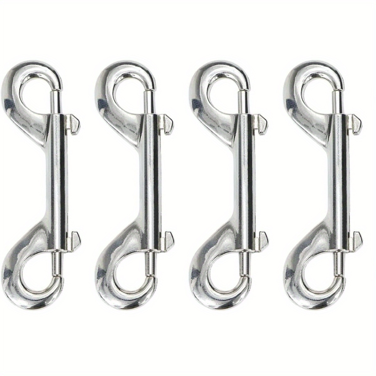 Image of 4pcss Metal Double Ended Snap Trigger Chain Diving Clips For Water Bucket Pet Feed Bucket Agricultural Equine Home Dog Leash Garage Use(4pcs)