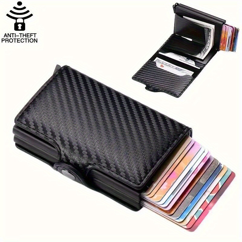 

1pc Men's Credit Card Holder, Rfid Blocking Wallet, Aluminum Metal Card Holder