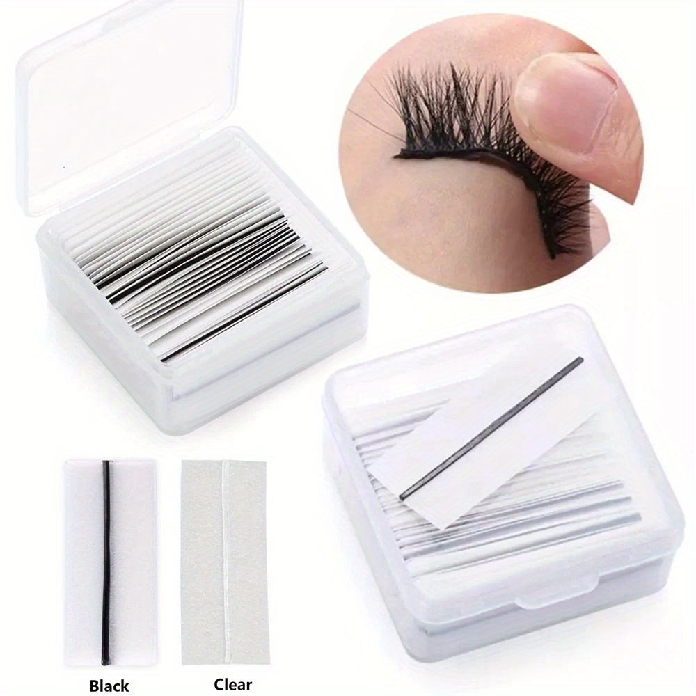 

10/20/40pcs Reusable Self-adhesive False Eyelashes Glue Strip Eyelash Glue-free Lash Adhesive Tape Professional Makeup Tools