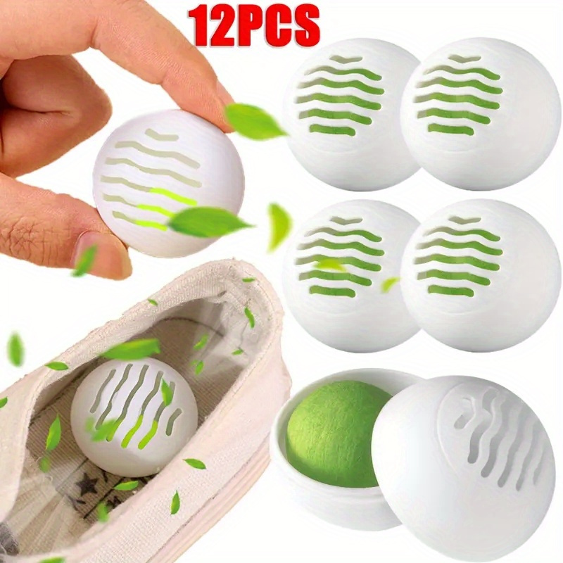 

12pcs Plastic Deodorant Balls For Shoes And Socks, Shoe Cabinet Freshener, Solid Aromatherapy Indoor Deodorizer, Sneaker Odor Eliminator