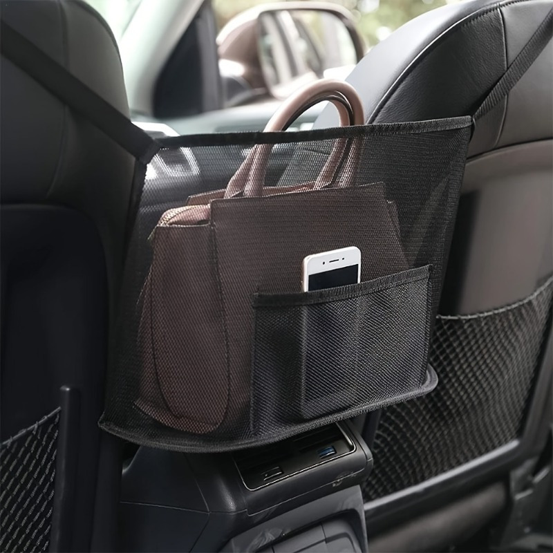 TEMU Spacious Car Seat Organizer With - Durable Polyester Mesh For - , Fits Most Vehicles