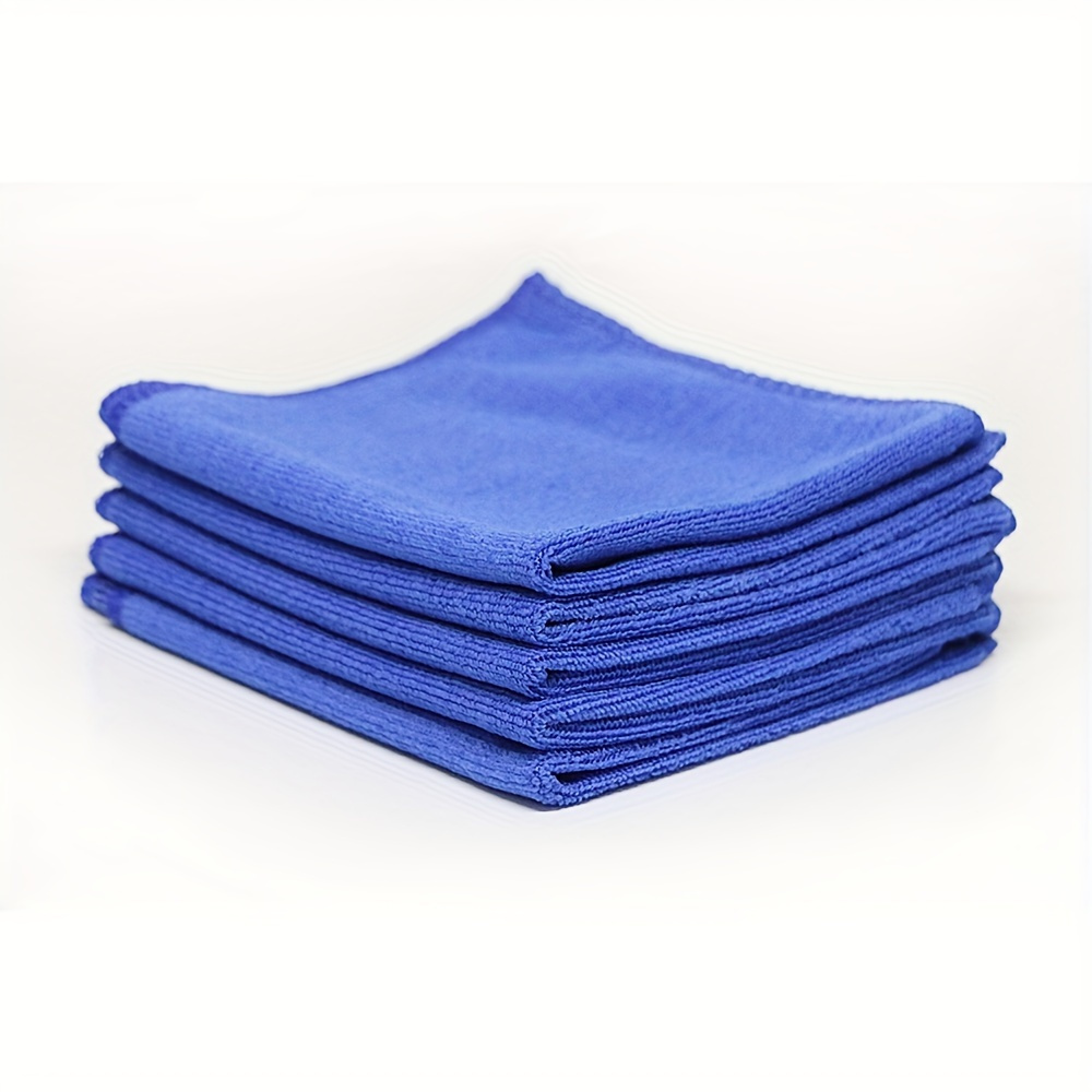 10 pack blue microfiber towels soft and   absorbent for household car washing drying and detailing polyester material boat cleaning tools Product details 1