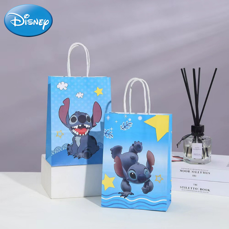 

Disney 12pcs Stitch Cartoon Design | Casual Style | Paper Gift Bags With Handles | Party Favor Bags | Birthday & Holiday Gift Packaging