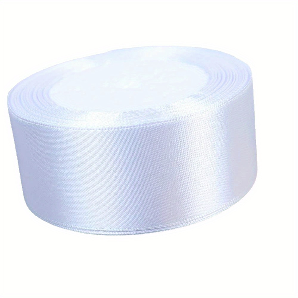 

1pc, White Satin Ribbon, 25 Yards, Various Widths, For Crafts, Gift Wrapping, Party Decorations