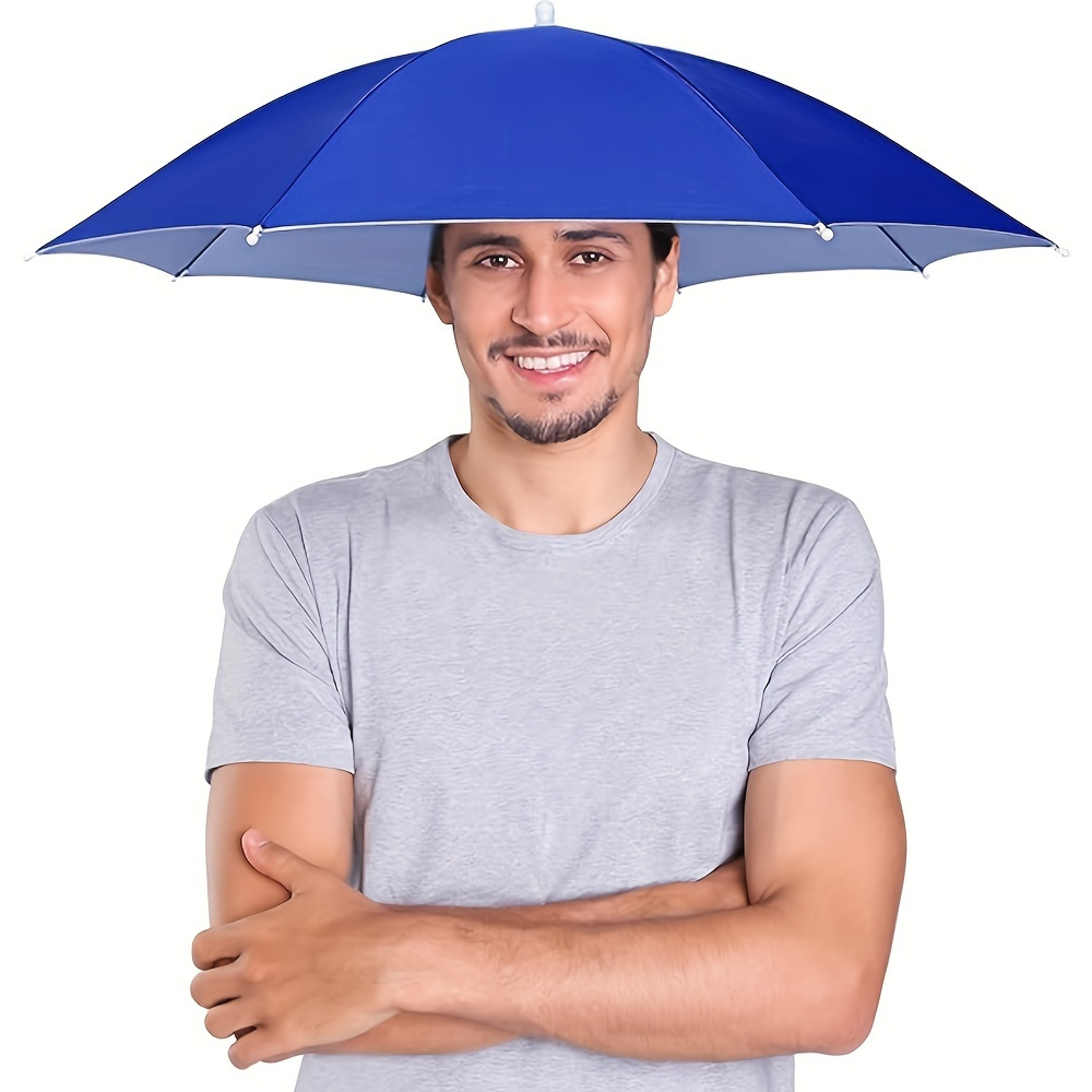 

Solid Colour Wearable Hat Umbrella, Lightweight Waterproof Classic & Convenient Umbrella For Men & Women