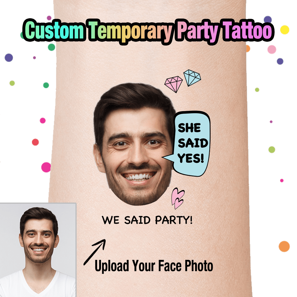 

Custom Bachelor Party Temporary Tattoos - Personalized Photo Face Designs For Groom, Groomsmen & Guests - Fun Party Favors & Decorations Bachelorette Party Decorations Bachelorette Decorations