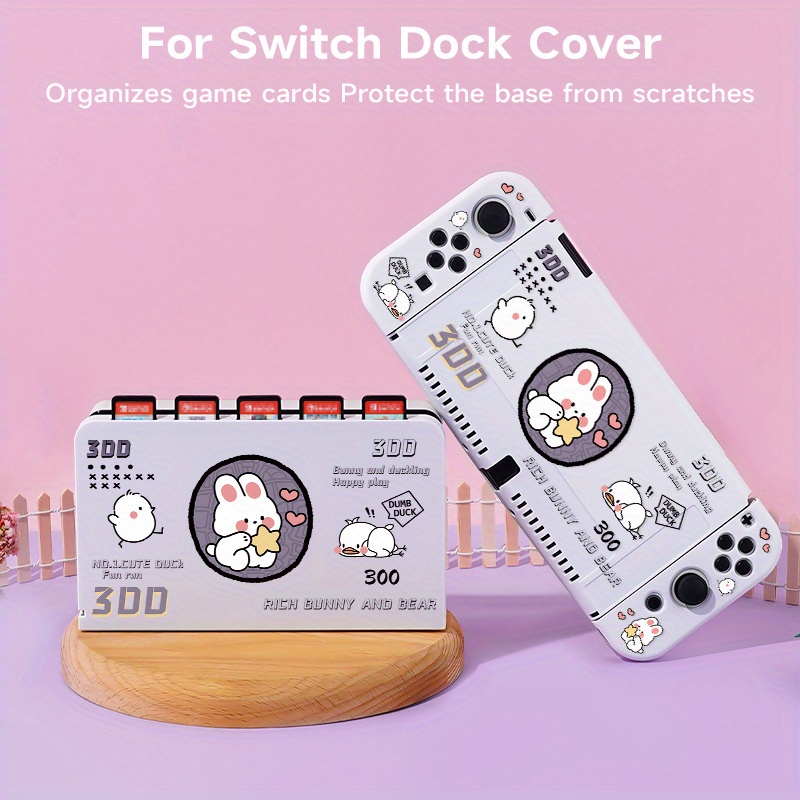 switch oled protective case dock cover set bunny duck Temu