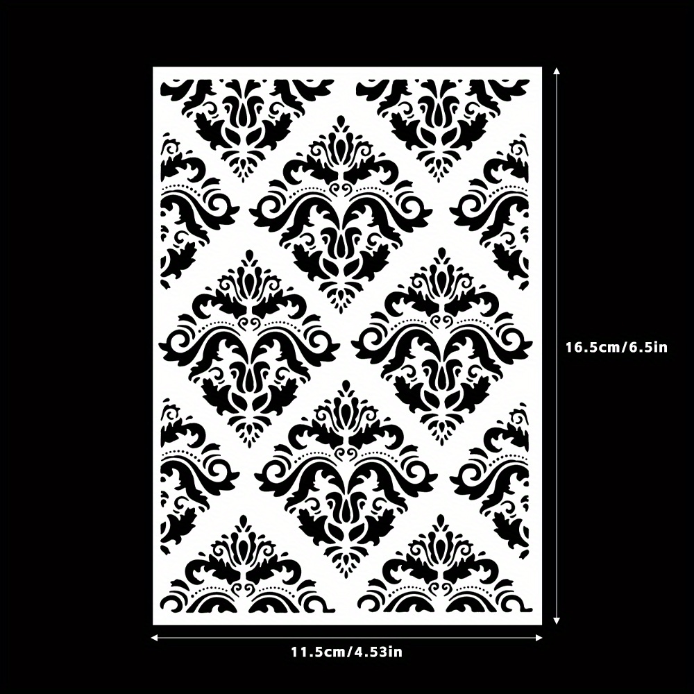 1pc Layering Stencils Plastic Reusable 2024 New High-grade Flower Graphics For Diy Album Background Cover Production Wall Tile, Window Chair Decoration