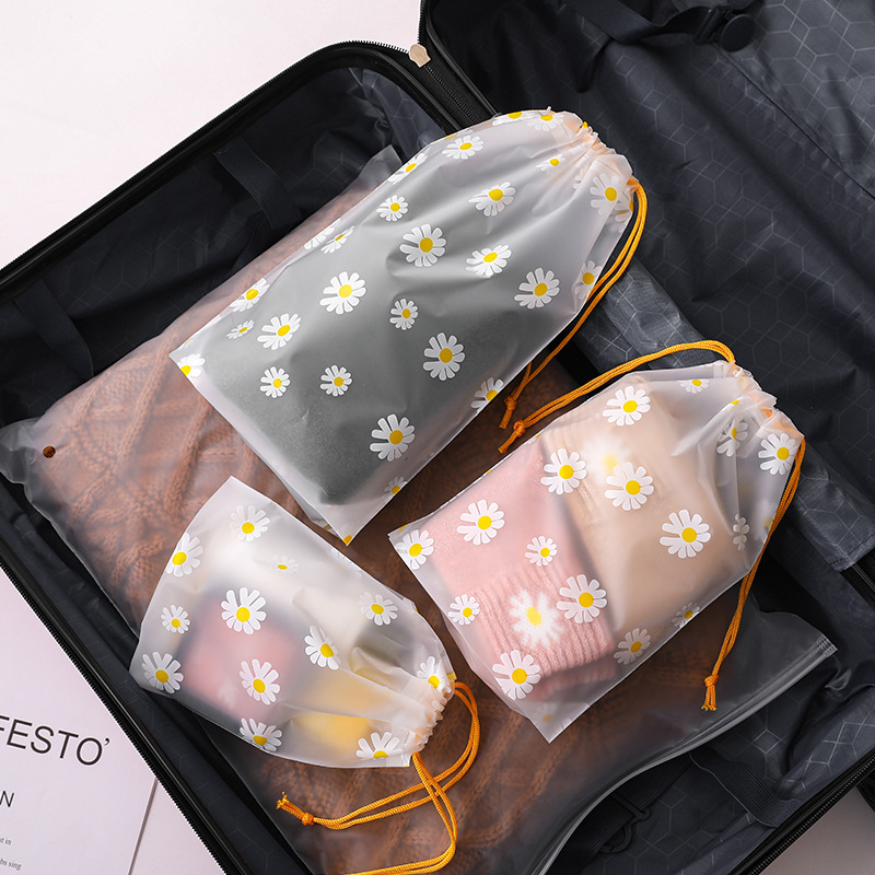 

10pcs Travel Drawstring Wash Bag For Underwear And Socks - Cosmetics Storage And Organization