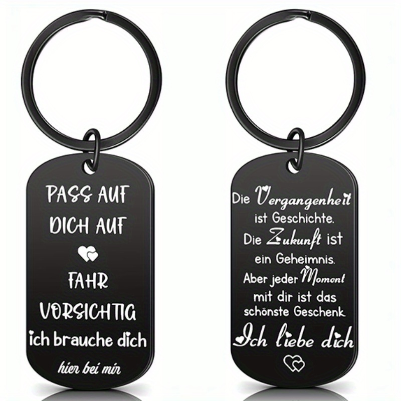 Image of Keychain Watch You Drive I Love You Keychain With Saying Gift For Couples Birthday Anniversary Thank You Valentine's Day