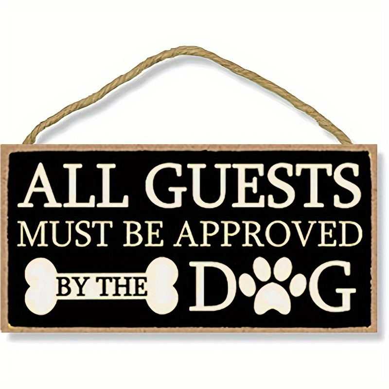 

2pcs All Guests Must Be Approved By The Dog Wall Art, Decorative Wooden Sign Home Decor
