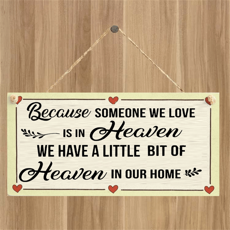 

2pcs Because Our Loved Ones In Heaven Wedding Sign Commemorative Sign Craft