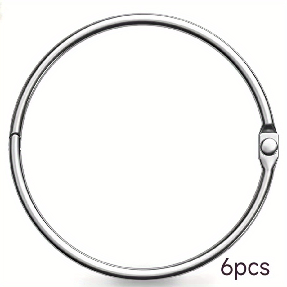 TEMU 6pcs/12pcs Shower Curtain Rings, Shower Curtain Hooks Round Shower Rings For Curtain, Metal Shower Curtain Rings Shower Rod Hooks
