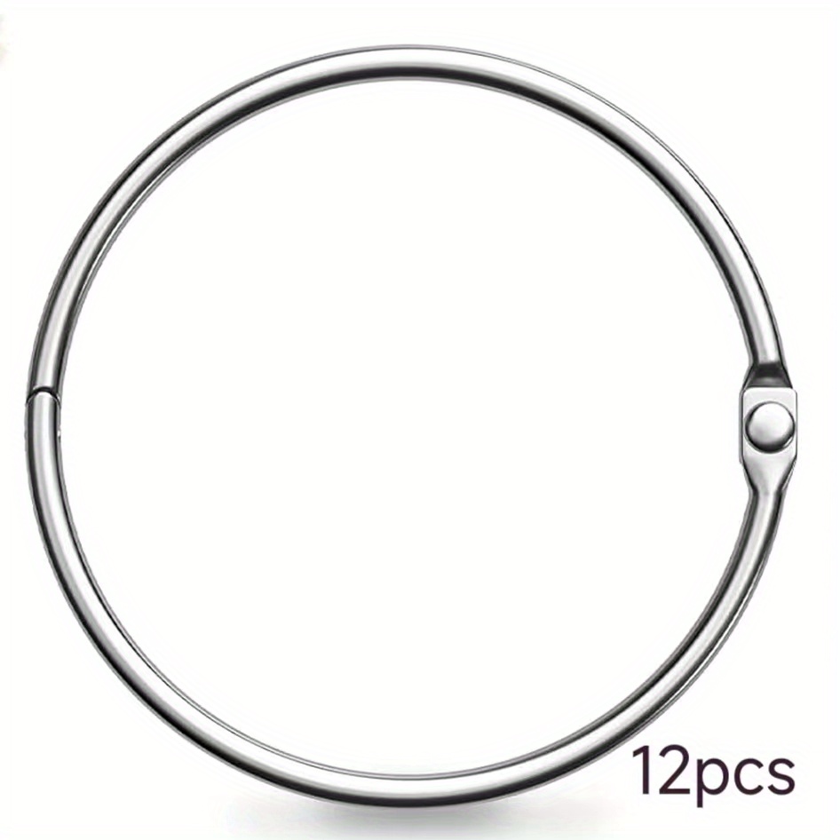 Image of 6pcs/12pcs Shower Curtain Rings, Shower Curtain Hooks Anti-drop Round Shower Rings For Curtain, Metal Shower Curtain Rings Rust Proof, Shower Rod Hooks