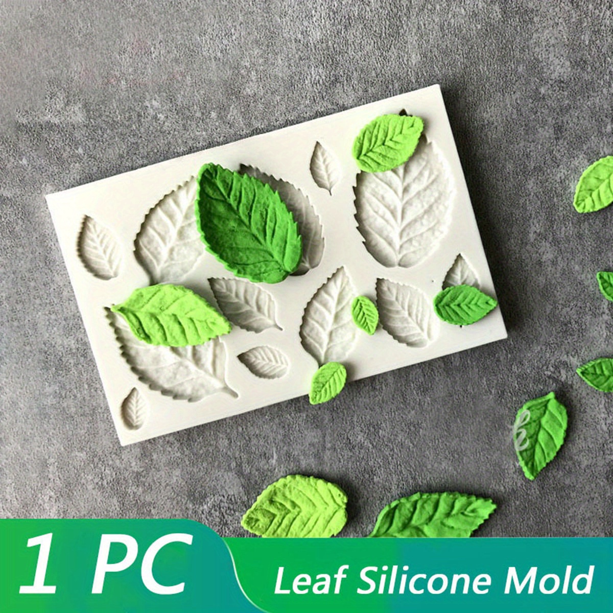 Silicone Leaf Shape Candy Mold, 3D Resin Casting Cuboid Molds for DIY Cake Decorating, Fondant, Gum Paste, Baking Tools, Kitchen Gadgets - 1 pc