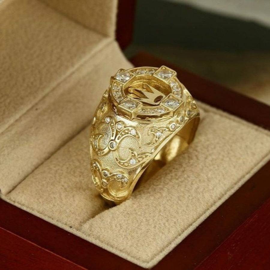 TEMU 1pc Anillo de para Hombres Anillo de Moda con Corona de Negocios Adecuado para Uso Diario de Hombres Joyería para , Boda, Aniversario, de San