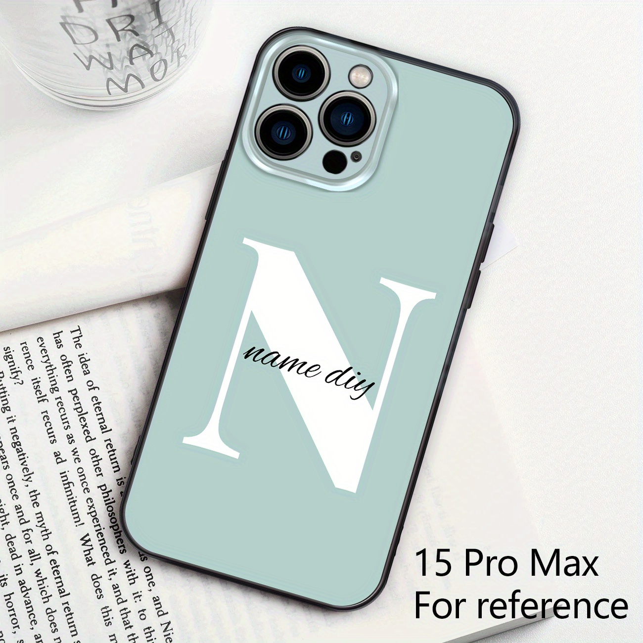 TEMU Phone Case - [customized] Diy Name Custom Personalized Frosted Anti-fall Phone Case Phone Case Suitable For 17 16 15promax/15plus/15pro/15,
