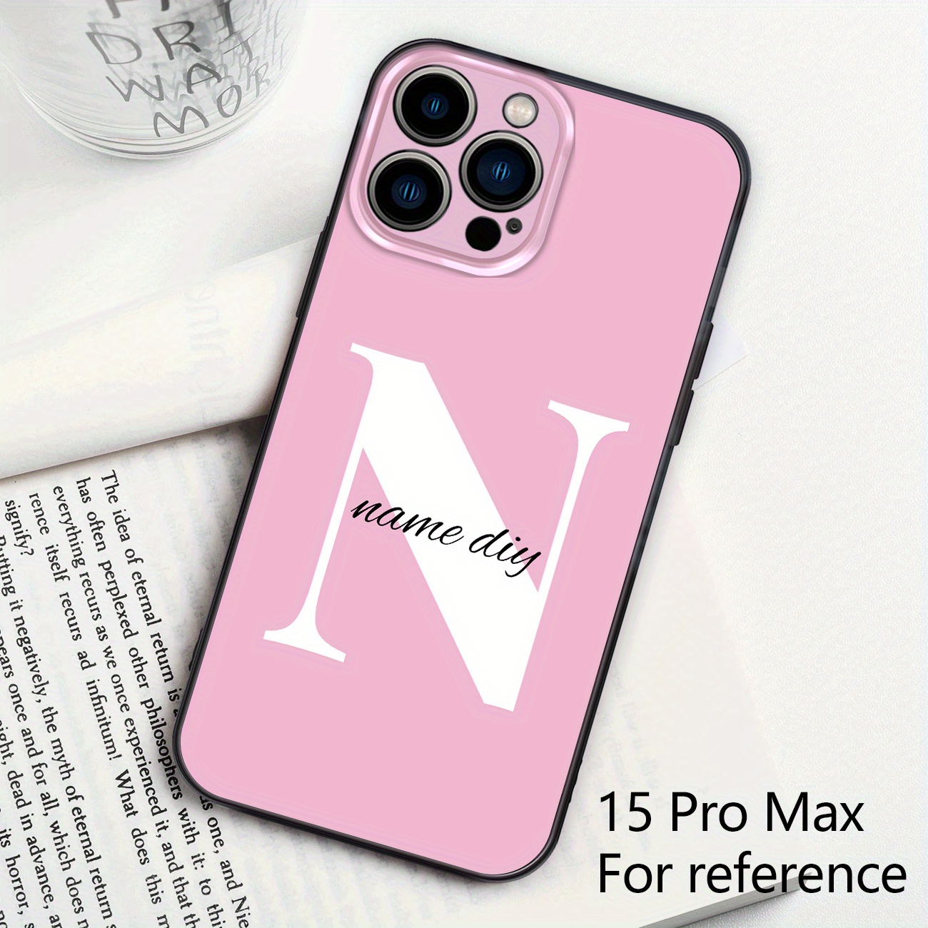 TEMU Phone Case - [customized] Diy Name Custom Personalized Frosted Anti-fall Phone Case Phone Case Suitable For 17 16 15promax/15plus/15pro/15,