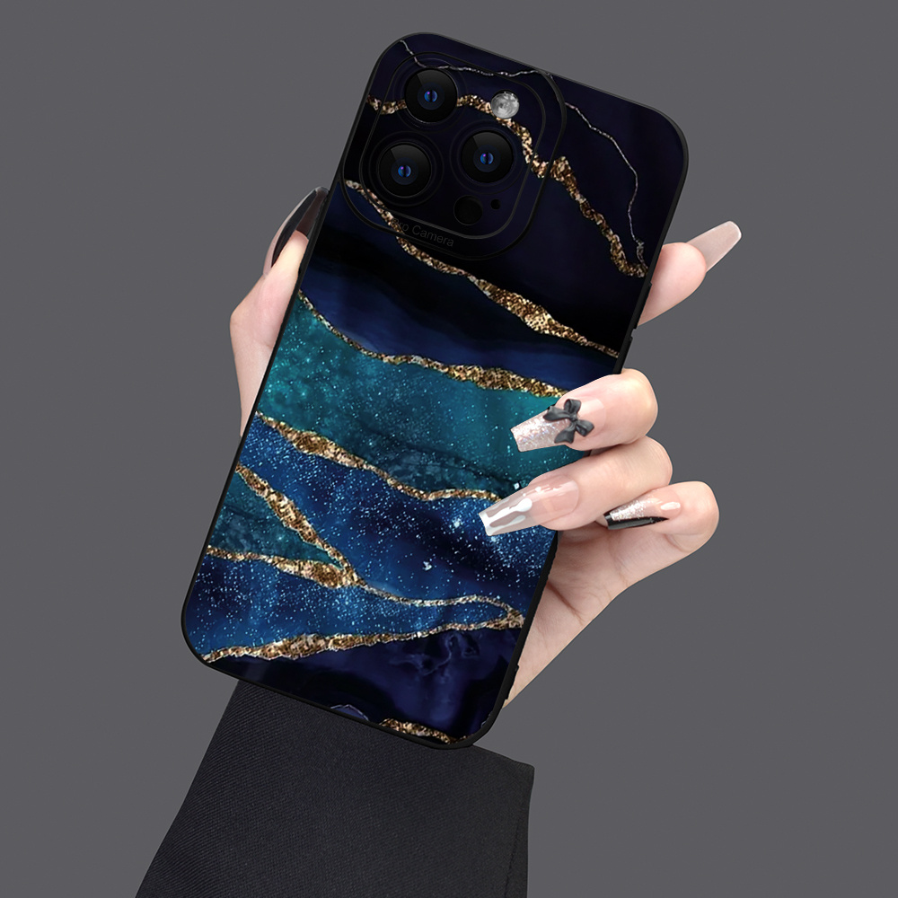 

Marble Pattern Mobile Phone Case For 11 12 13 14 15 Pro Max Mini For X Xs Max Xr 7 8 Plus 7p 8p Ns1, Shockproof Camera Lens, All Inclusive Protecion Protective