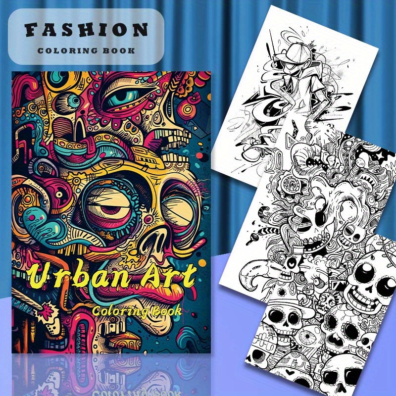

Urban Art Coloring Book For Adults - 22 Thick Pages Loose Sheets - Creative City Art Design Sketchbook - Perfect For Birthday & Holiday Party Gifts