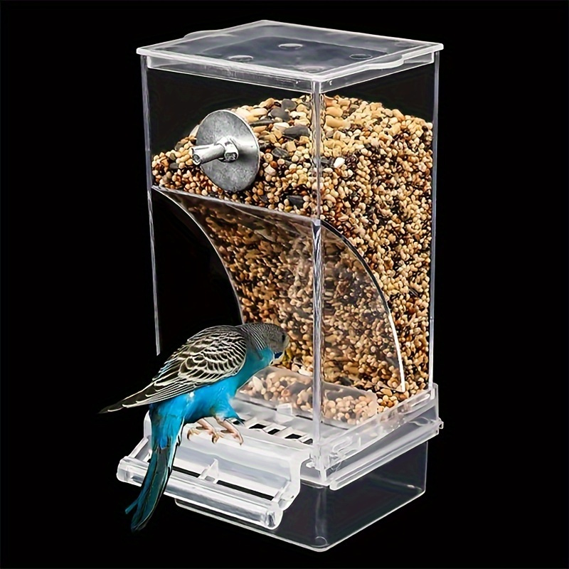 

Easy-install Acrylic Bird Feeder - Anti-splash, Durable Seed Container For Parakeets & Small To Medium Birds