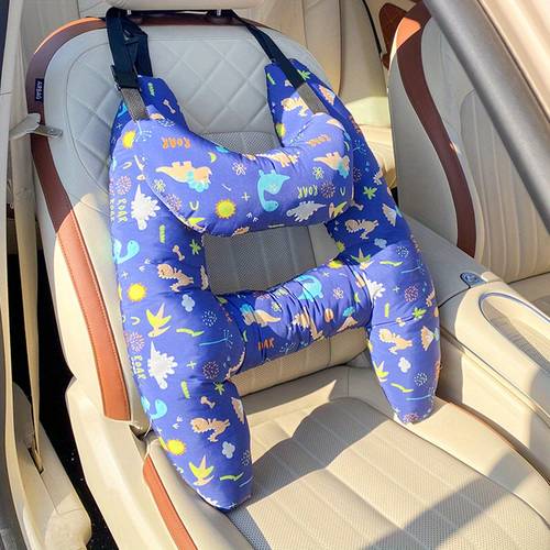 Cartoon Car Pillow with Polyester Fiber Fill, Soft and Comfortable Sleeping Support for Car Travel - Universal Interior Accessory - 1 Piece.