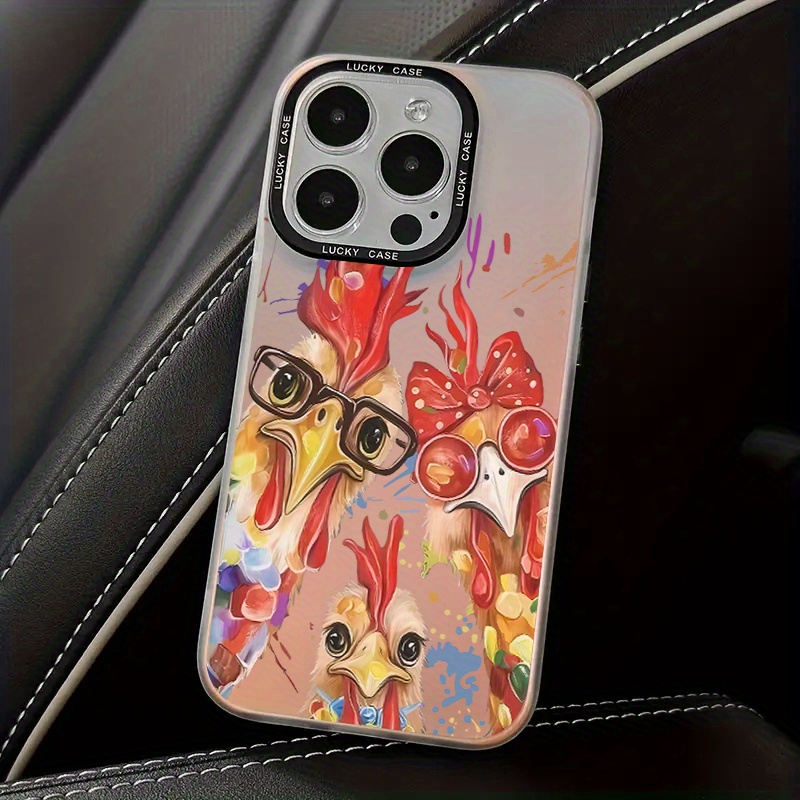 

Lucky Case Acrylic Chicken Design Phone Case With Pop-up Grip Holder Bundle For 12 Pro Max - Durable, Protective, And Stylish Cover With Unique Poultry Artwork