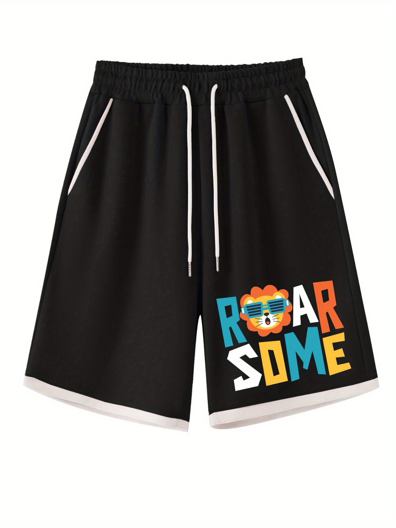 Sunflower Print *'s Breathable Drawstring Pants, Loose Casual Waist Comfy  Shorts For Spring Summer Cycling Climbing Mo