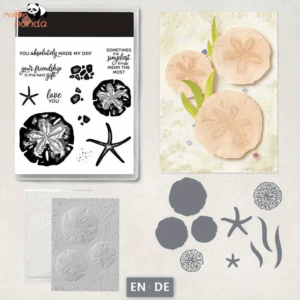 

Deep-sea Starfish & Elves Stamp And Die Set For Scrapbooking, Card Making & Paper Crafts - Versatile Office Supplies