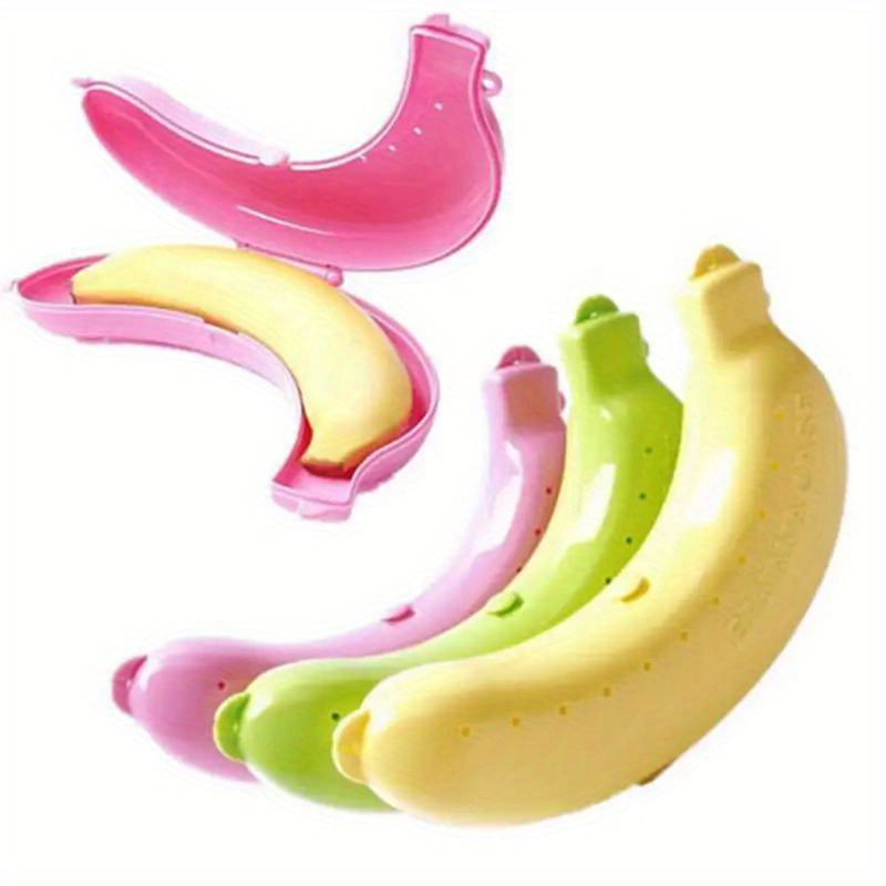 

1pc, Banana Protector Container, Plastic Box Holder Case, Food Lunch Fruit Storage Box For Outdoor Travel Cute Banana Case
