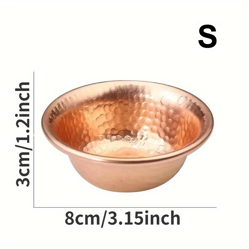 Handmade Hammer Pattern Water Bowl, Elegant Copper Bowl - Multifunctional , Jewelry Plate And All For Gothic Room Decoration