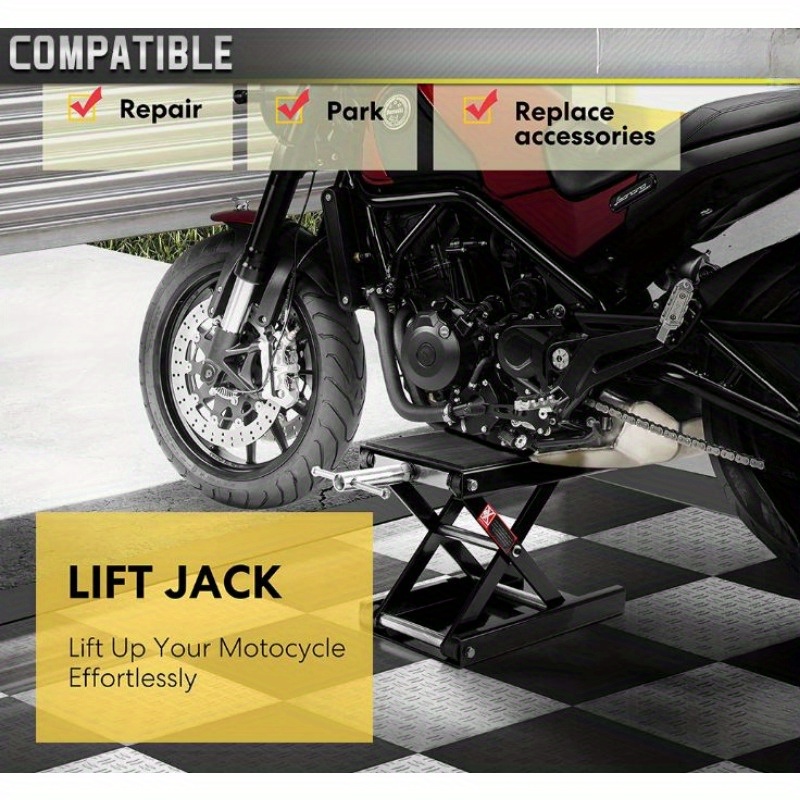 1100 Lbs Steel Wide Deck Motorcycle Lift Atv Scissor Lift Jack