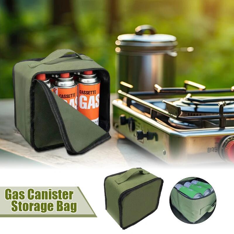 

1pc, Multifunctional Gas Tank Storage Bag Canvas Gas Canister Bag For Camping Daily Necessities Storage Bag Handbag Toiletry Bag