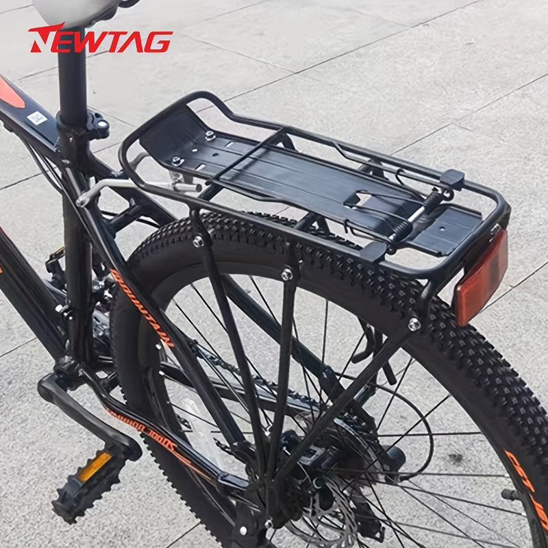 

1pc Adjustable Bike Rear Cargo Rack, Aluminum Alloy Quick Release Mountain Bike Luggage Carrier, With Reflector For Safe Cycling, Fits Most Bicycles
