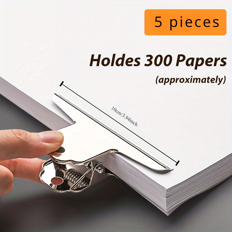Stainless Steel Multi-functional Metal Clamp Paper Clips Strong Binder School Office Household Stationery Supplies