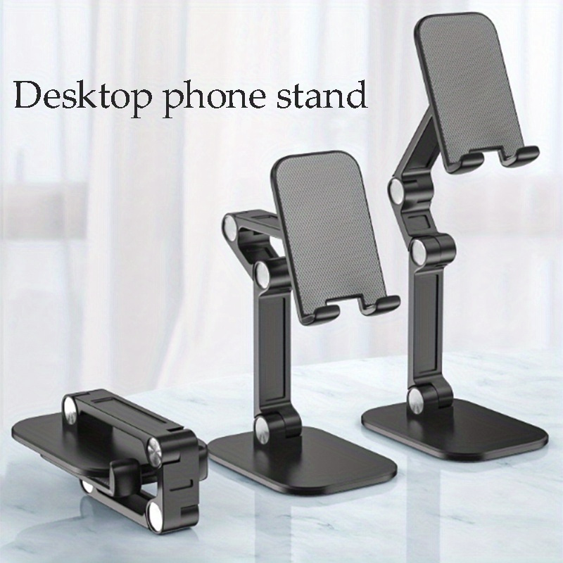 Image of 1pc, Foldable Desktop Mobile Phone And Tablet Holder - Convenient Lazy Stand For Viewing And Video Calls
