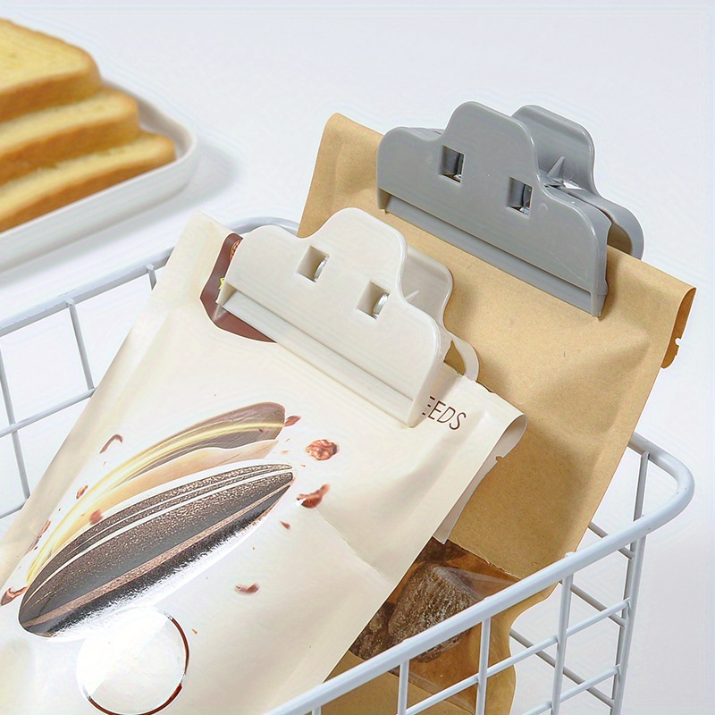 Conjunto de 3 clips selladores de bolsas de plástico - Clips de sellado grandes de 3.94 para almacenamiento y frescura de alimentos, no se necesita electricidad, a prueba de humedad para uso en cocina y baño