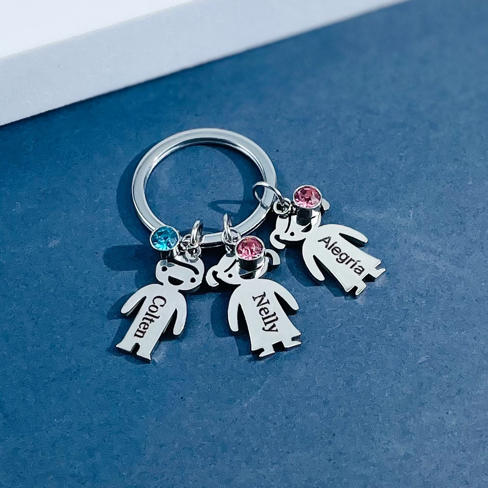 1pc customized keychain with names engraved personalized keyring for dad  family gift for fathers day mothers day temu Temu Philippines