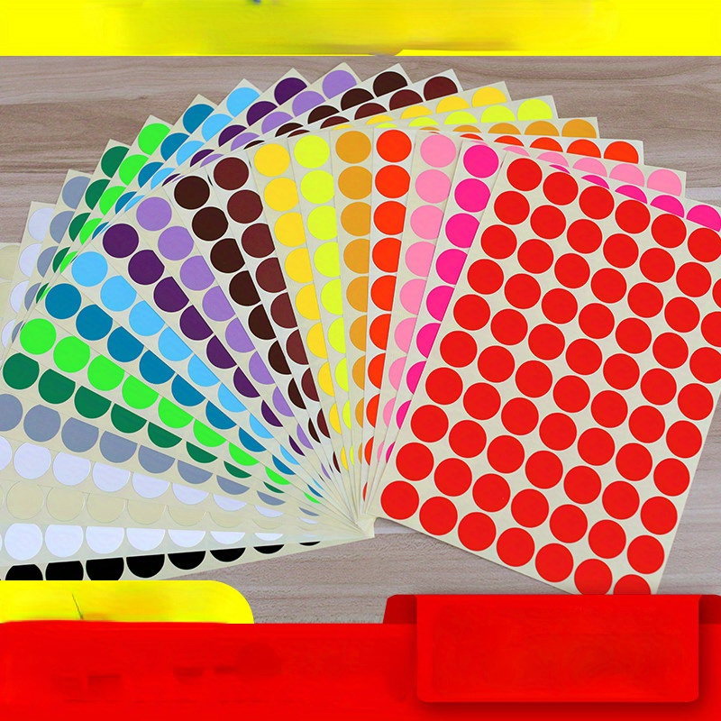 

264/528pcs Round Color Labels Dot Stickers Multiple Colors For Home, Office, Classroom - Organize And Identify